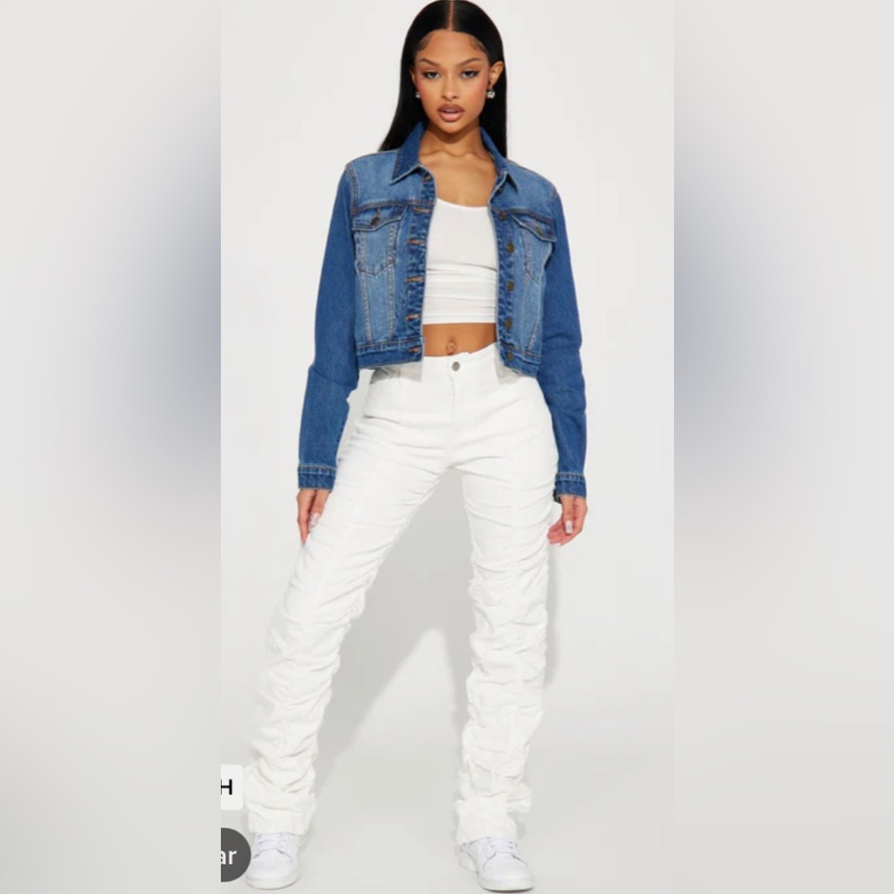 Fashion Nova stacked jeans